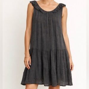 Apiece Apart Verder Mini Dress Tank, black/ taupe size XS